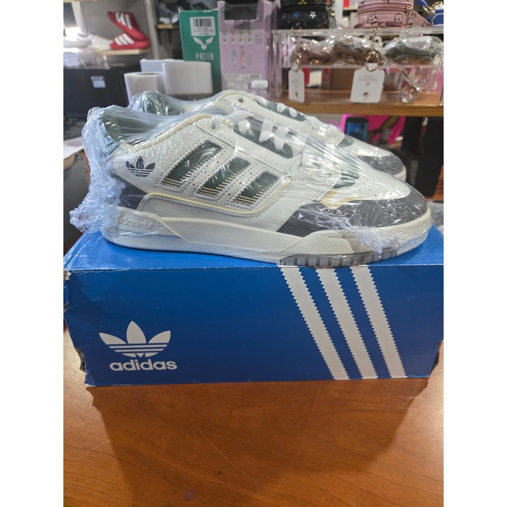 Adidas Originals Drop Step Low 2.0 White Grey Green JP5885 Mens Size 7.5